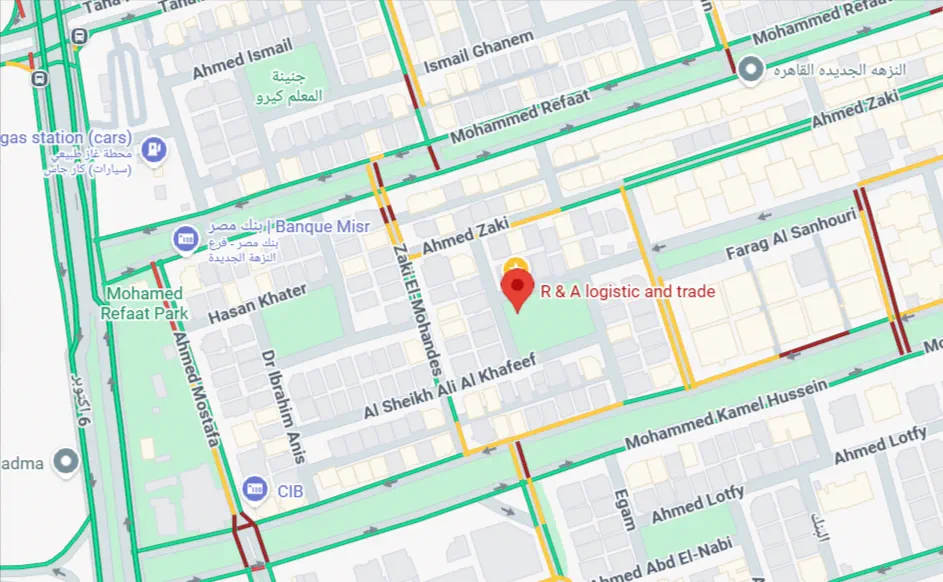 Map showing Emerald Global Logistics in New Nozha, Cairo